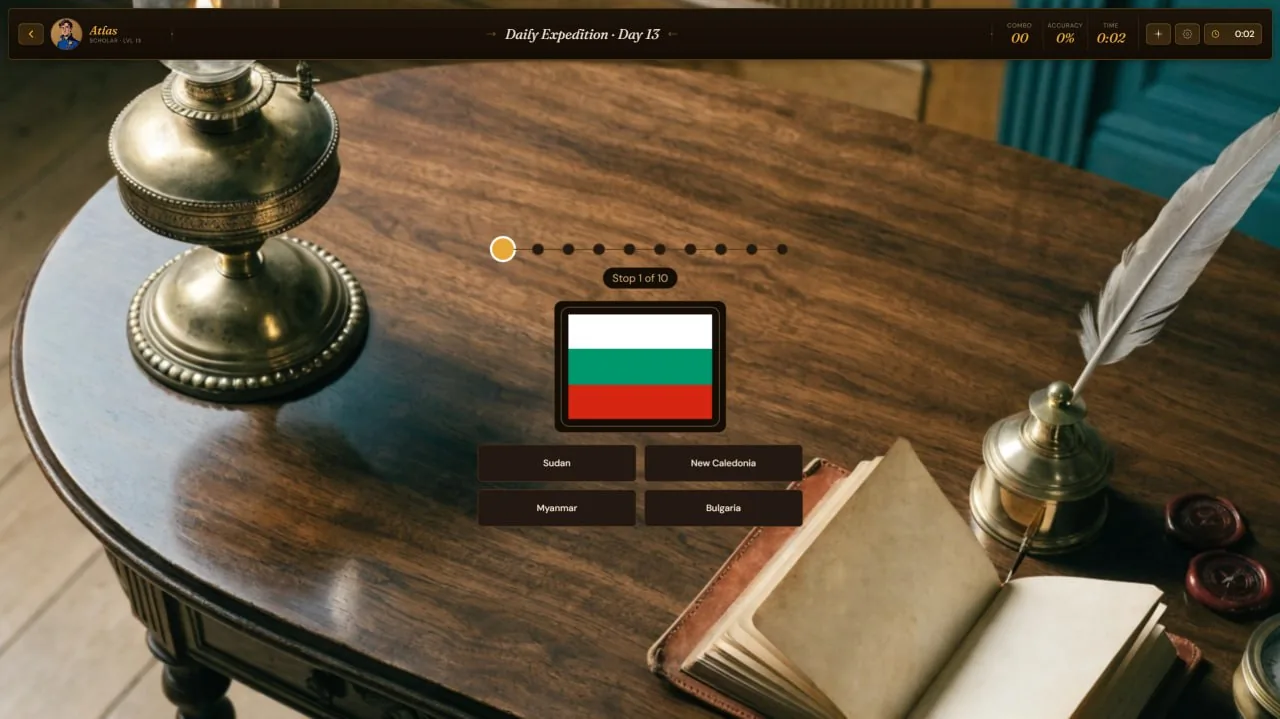 Daily Challenge Day 13 with a Bulgaria flag